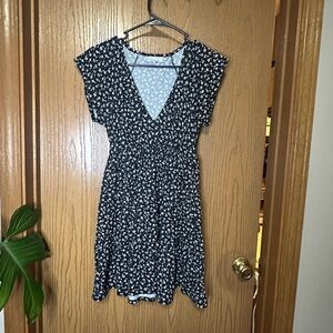 Urban Outfitters Black Floral Mini Dress
